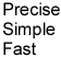 precise, simpme, fast